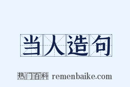 当人造句是什么意思的图片